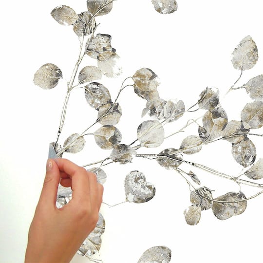 RoomMates Silver Dollar Branch Peel & Stick Giant Wall Decal
